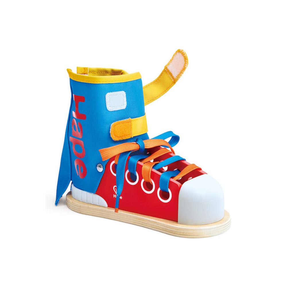 Ξύλινο Εκπαιδευτικό Παπούτσι με Κορδόνια Totally Amazing E1117 Hape - 3