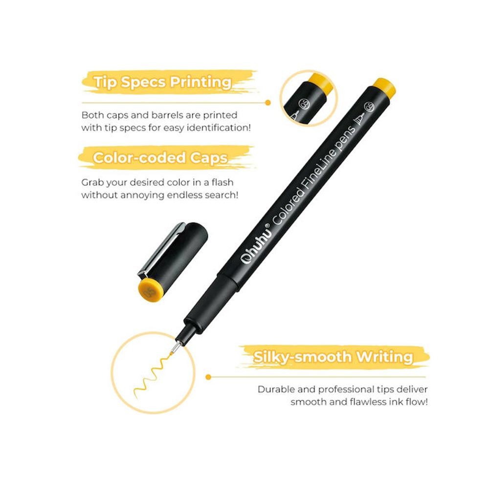 Πένες Σχεδίου Σετ 18 Τεμαχίων OHU-Y30-80600-54 Ohuhu - 1