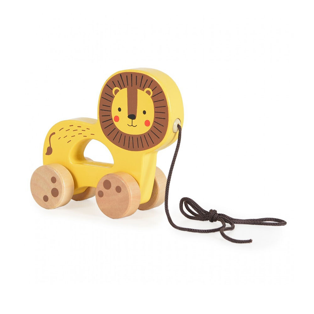 Ξύλινο Συρόμενο Λιοντάρι TJ008 Tooky Toy - 67042