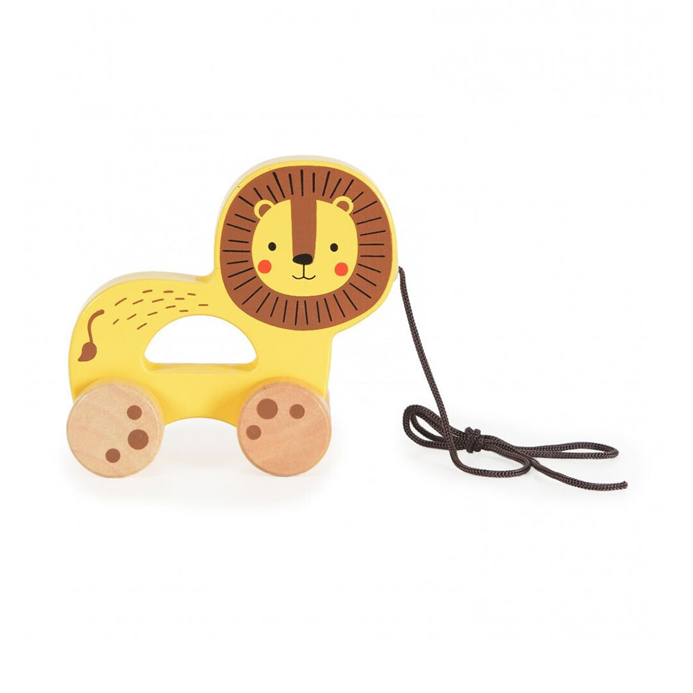 Ξύλινο Συρόμενο Λιοντάρι TJ008 Tooky Toy - 1