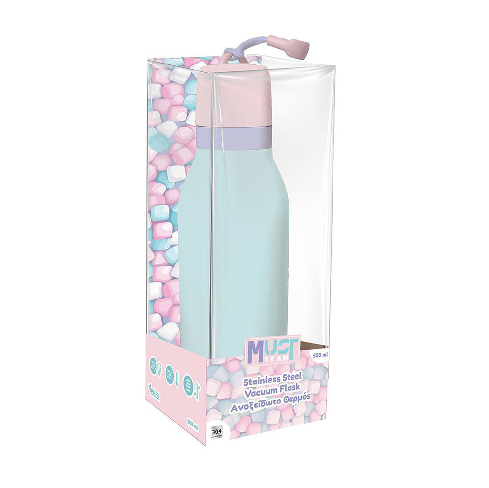 Παγούρι Ανοξείδωτο 500ml Παστέλ Μέντα 587499 Must - 1