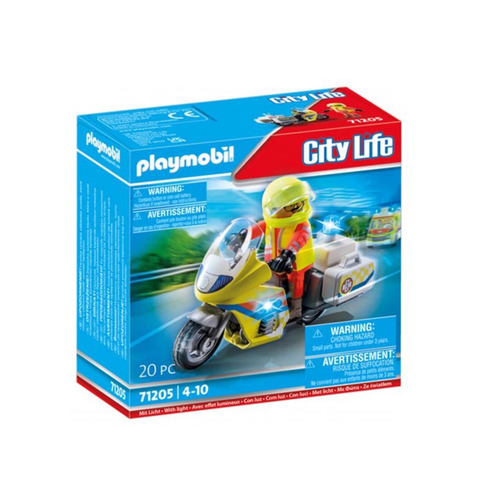City Life - Διασώστης Με Μοτοσικλέτα 71205 Playmobil - 53692