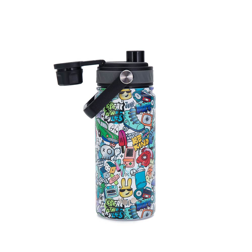 Ανοξείδωτο Μεταλλικό Θερμός με Λαβή 500ml Street Boys Graffiti 90544 Yolo - 1