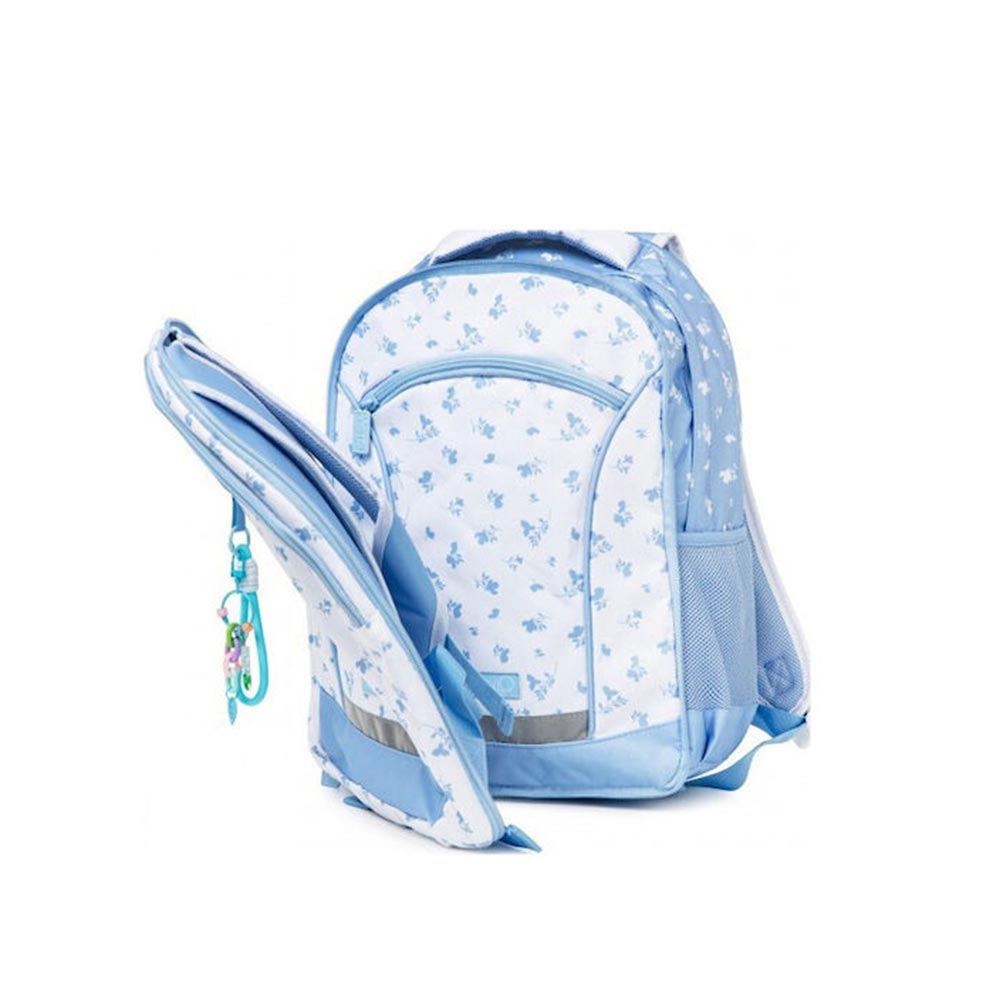 Τσάντα Πλάτης Δημοτικού Blue Flowers 2 σε 1 11149 Yolo - 1