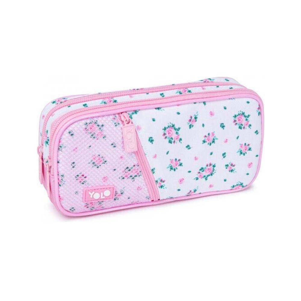Κασετίνα Box με 3 Θήκες Pink Flowers 90126 Yolo - 121193