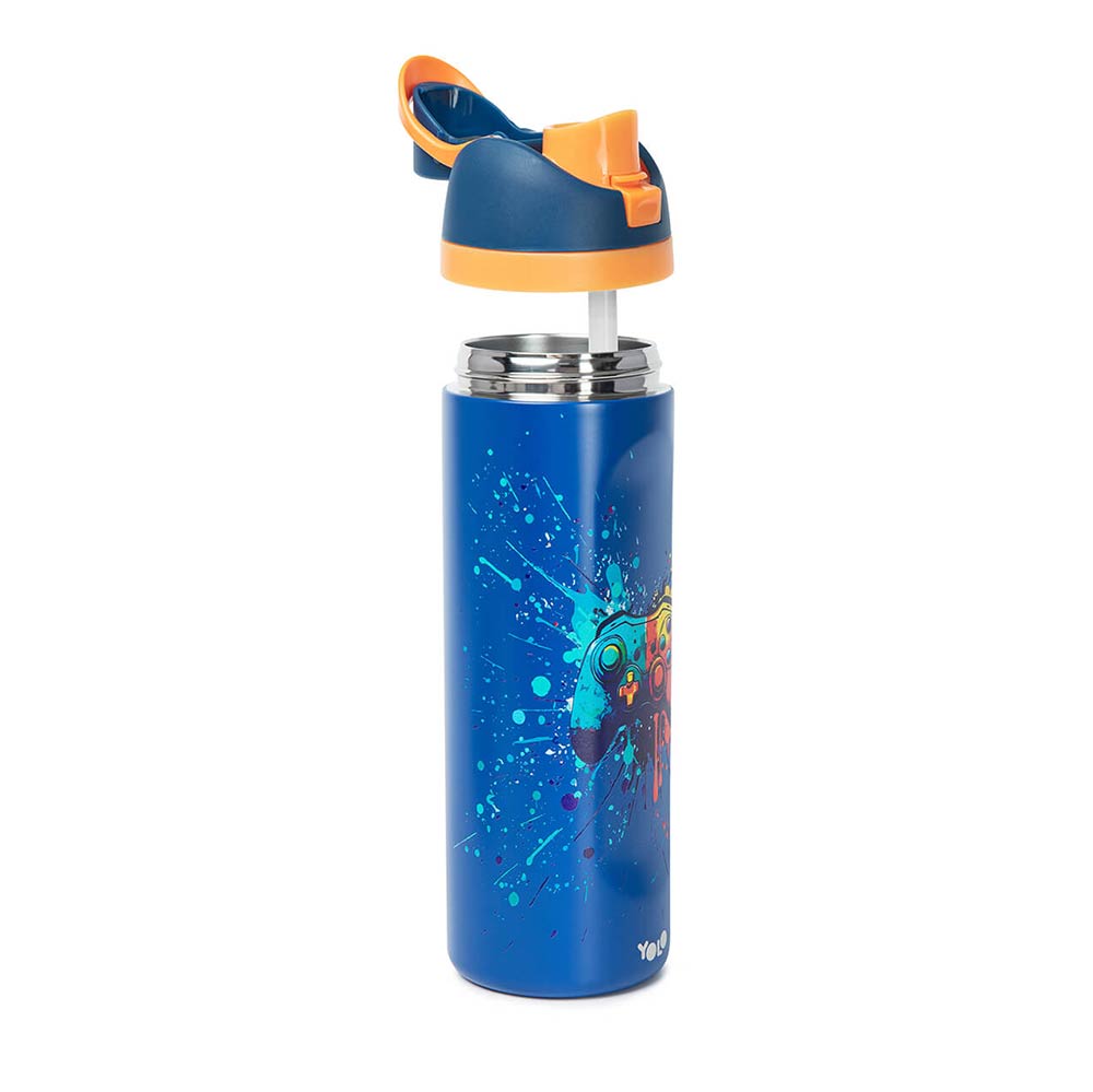 Ανοξείδωτο Μεταλλικό Θερμός 700ml Blue Gaming 90595 Yolo - 2