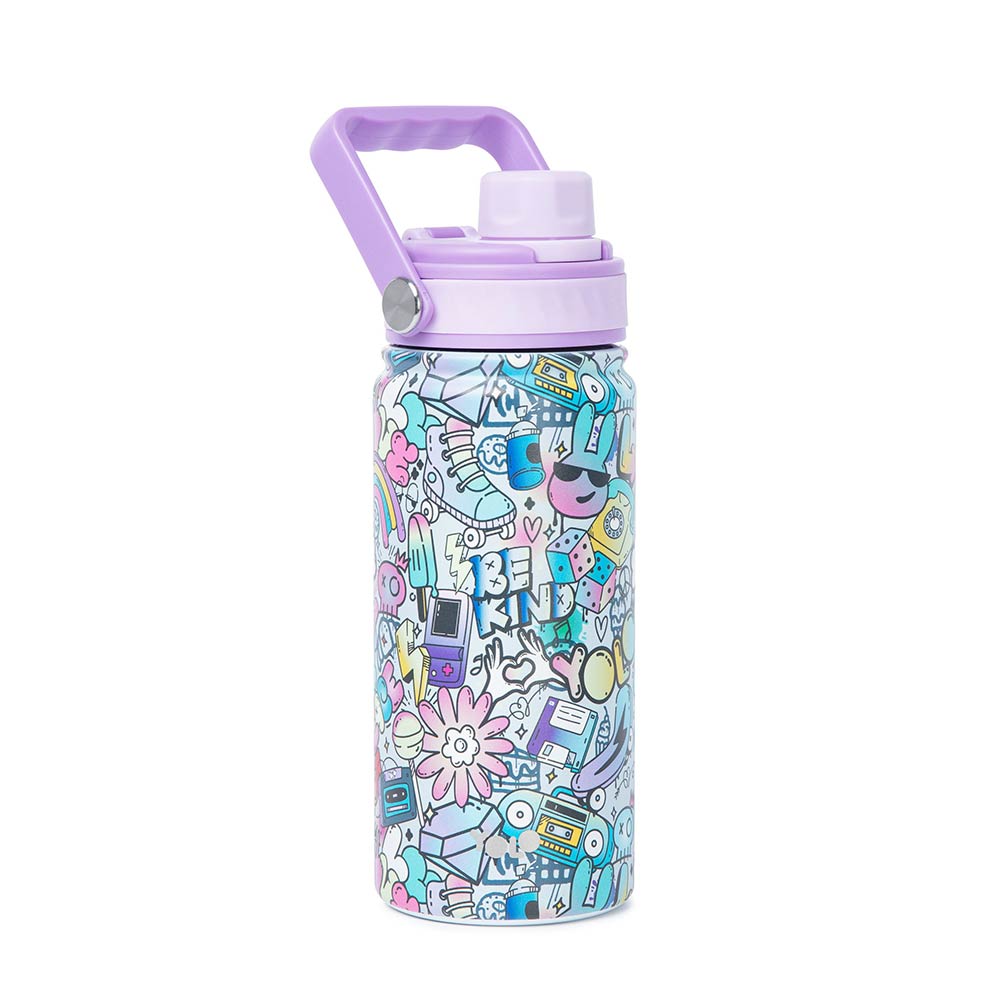 Ανοξείδωτο Μεταλλικό Θερμός με Λαβή 500ml Girls Graffiti 90543 Yolo - 121172