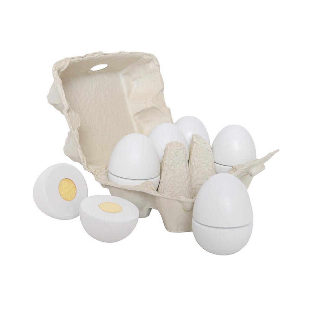 Ξύλινα Αυγά Σε Αυγοθήκη 6τεμ JB-W7118 Jabadabado - 1
