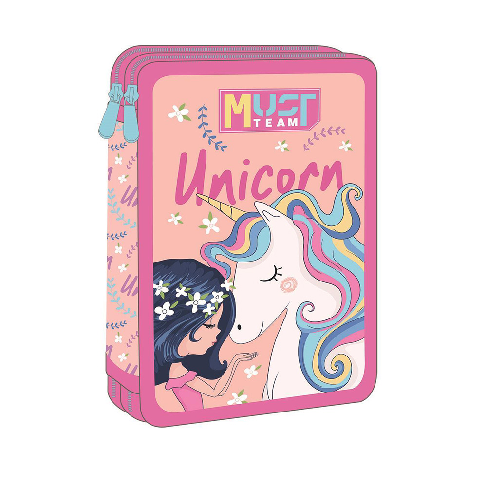 Κασετίνα Διπλή Γεμάτη Με 2 Θήκες Girl & Unicorn 587250 Must - 115938