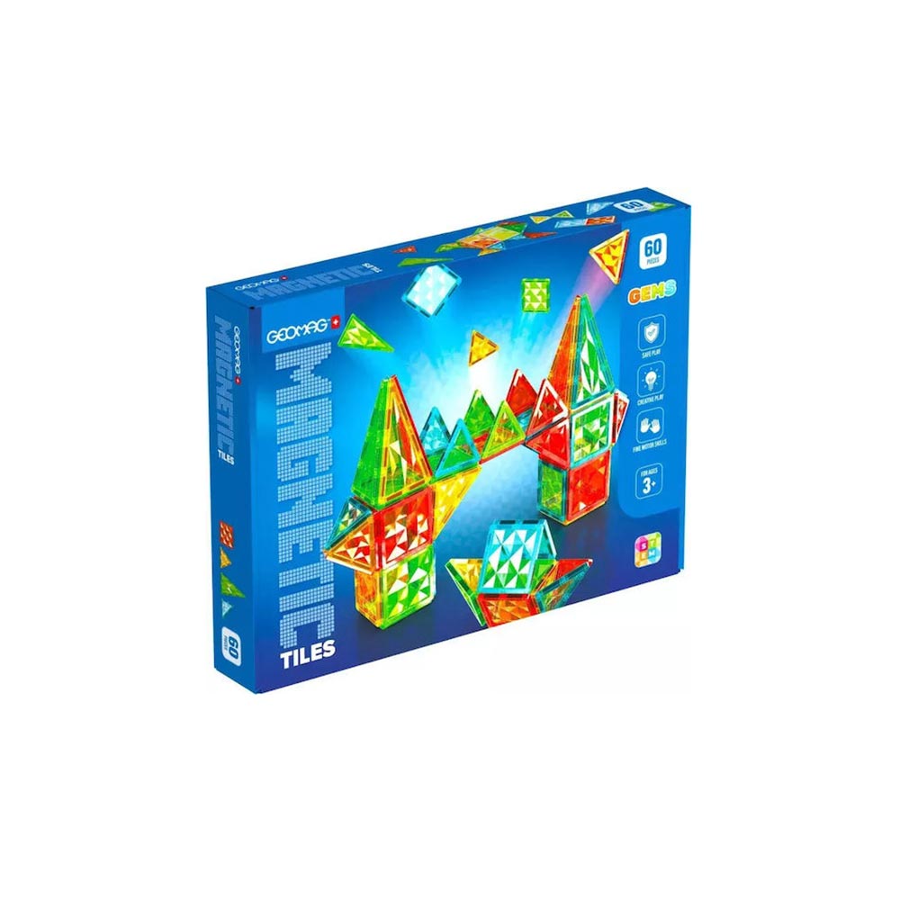 Μαγνητικό Παιχνίδι Tiles Gems 60τμχ PF.224.103.00 Geomag - 109785