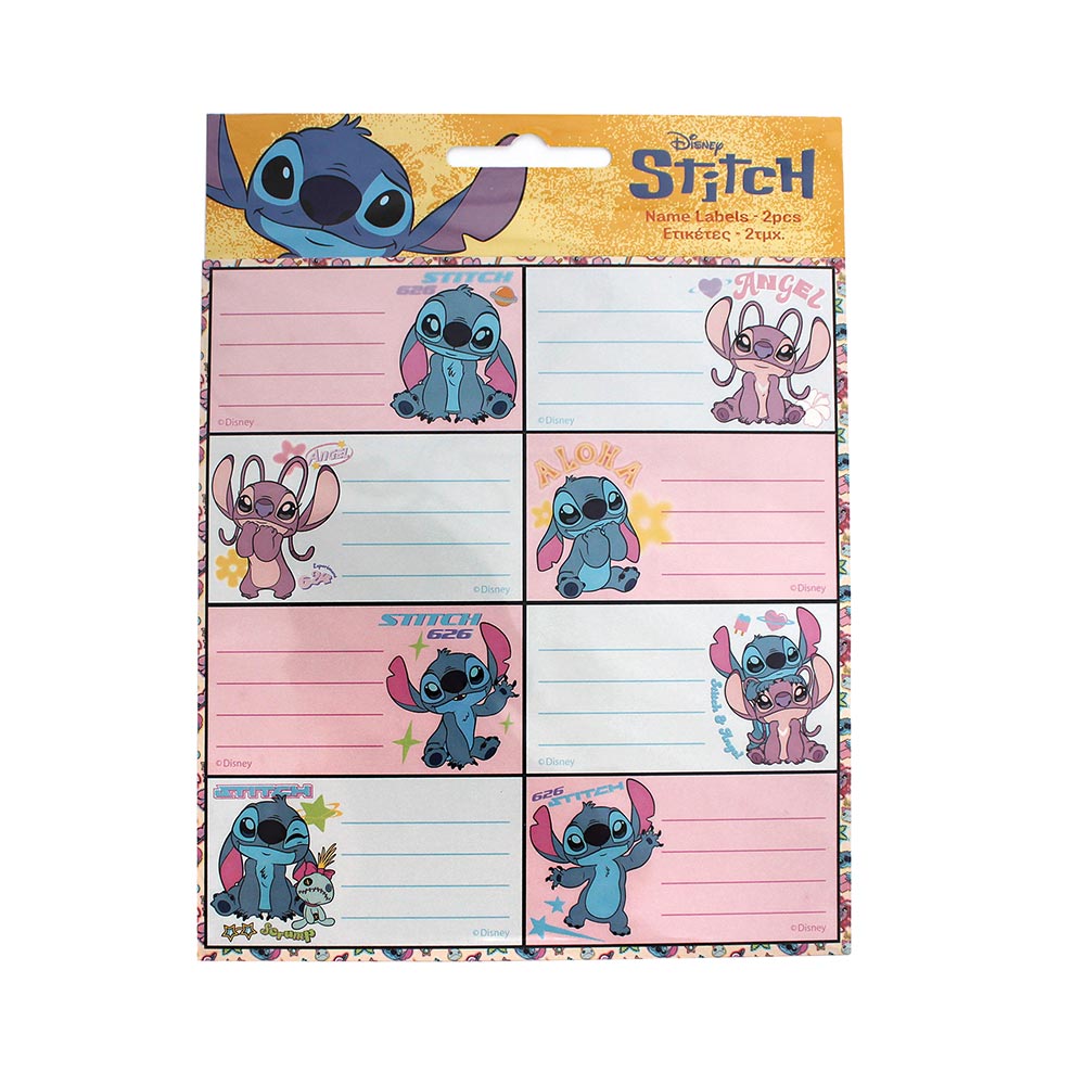 Σχολικές Αυτοκόλλητες Ετικέτες 2τμχ Stitch 771-30246 Gim - 121663