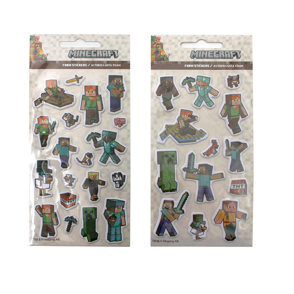 Αυτοκόλλητα Minecraft Foam 775-70038 Gim - 119213