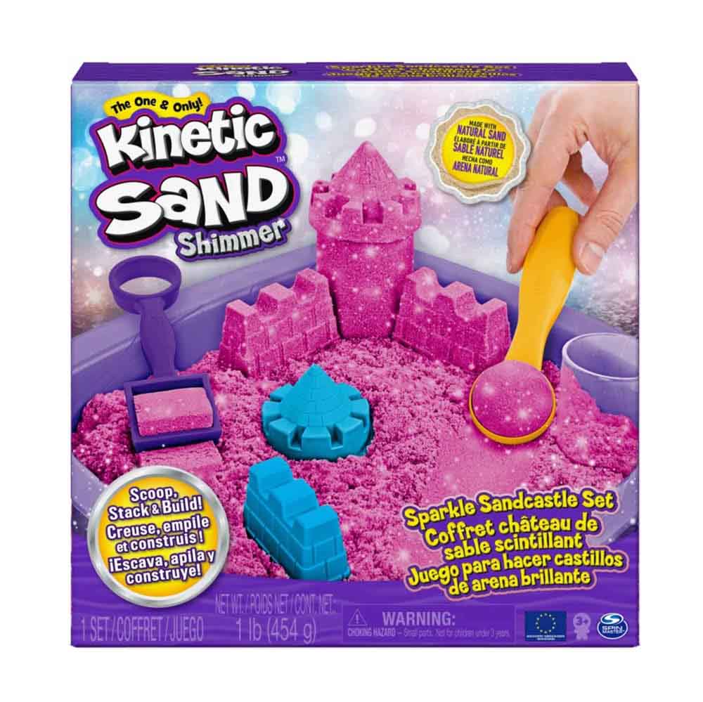 Παιχνίδι Κατασκευών με Άμμο Kinetic Sand Glitter Ροζ 6063520 Spin Master - 0