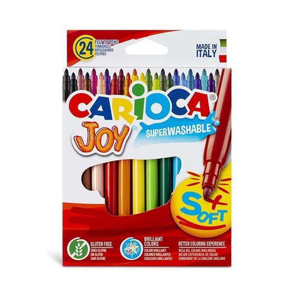 Μαρκαδόροι Ζωγραφικής Joy Λεπτοί 24τμχ 40615 Carioca