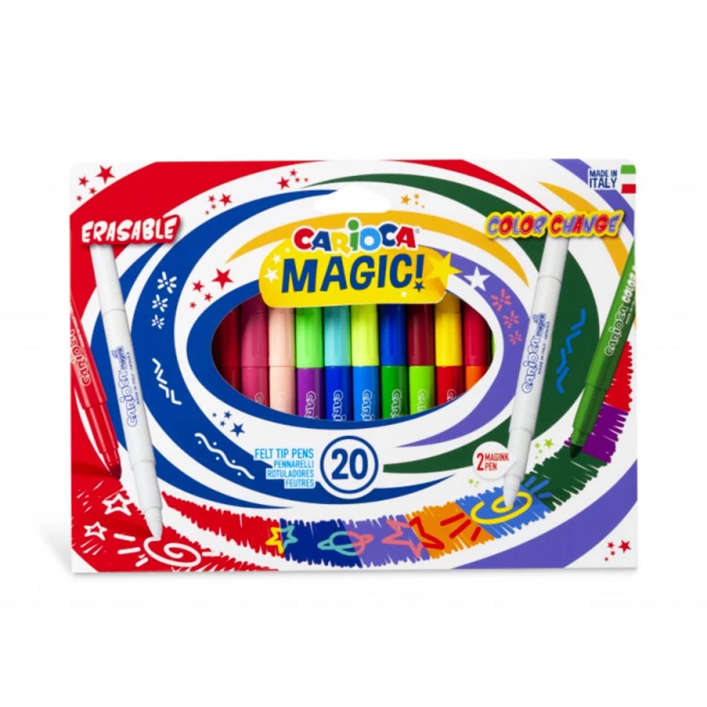 Μαρκαδόροι Ζωγραφικής Magic Markers Χονδροί 20τμχ 41369 Carioca - 0