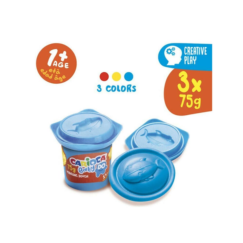 Πλαστοζυμαράκια Baby Dough 3Pot X 75gr 43179 Carioca - 1