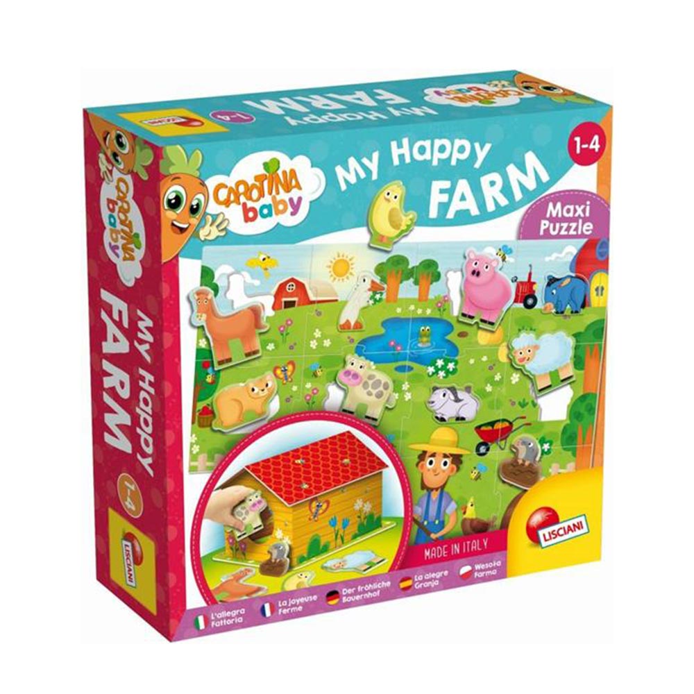 Παιδικό Puzzle My Happy Farm 12pcs 92567 Lisciani Giochi Carotina Baby - 0