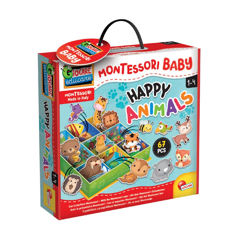 Εκπαιδευτικό Παιχνίδι Montessori Happy Animals 92772 Lisciani Giochi - 63239