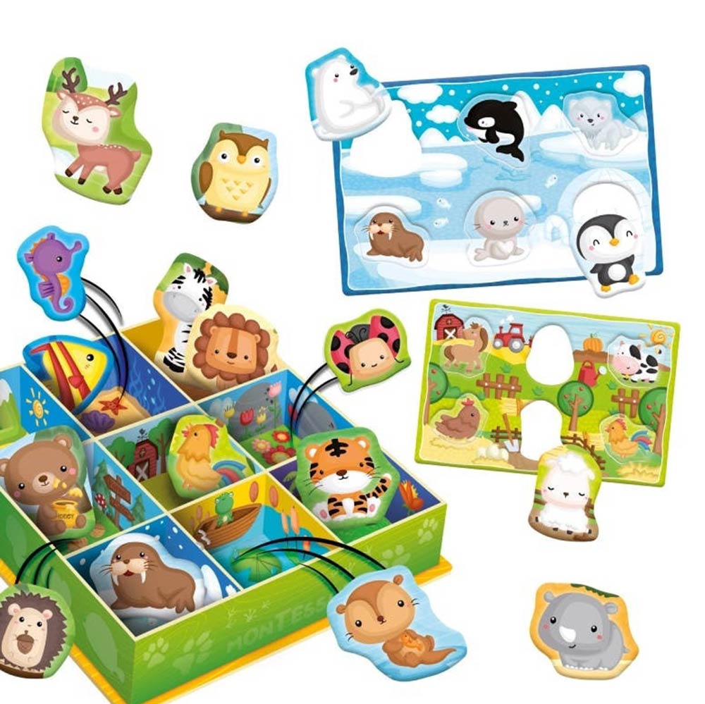 Εκπαιδευτικό Παιχνίδι Montessori Happy Animals 92772 Lisciani Giochi - 2