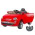 Ηλεκτροκίνητο Fiat 500 Κόκκινο 12V Με Τηλεχειριστήριο 38955 Globo - 3