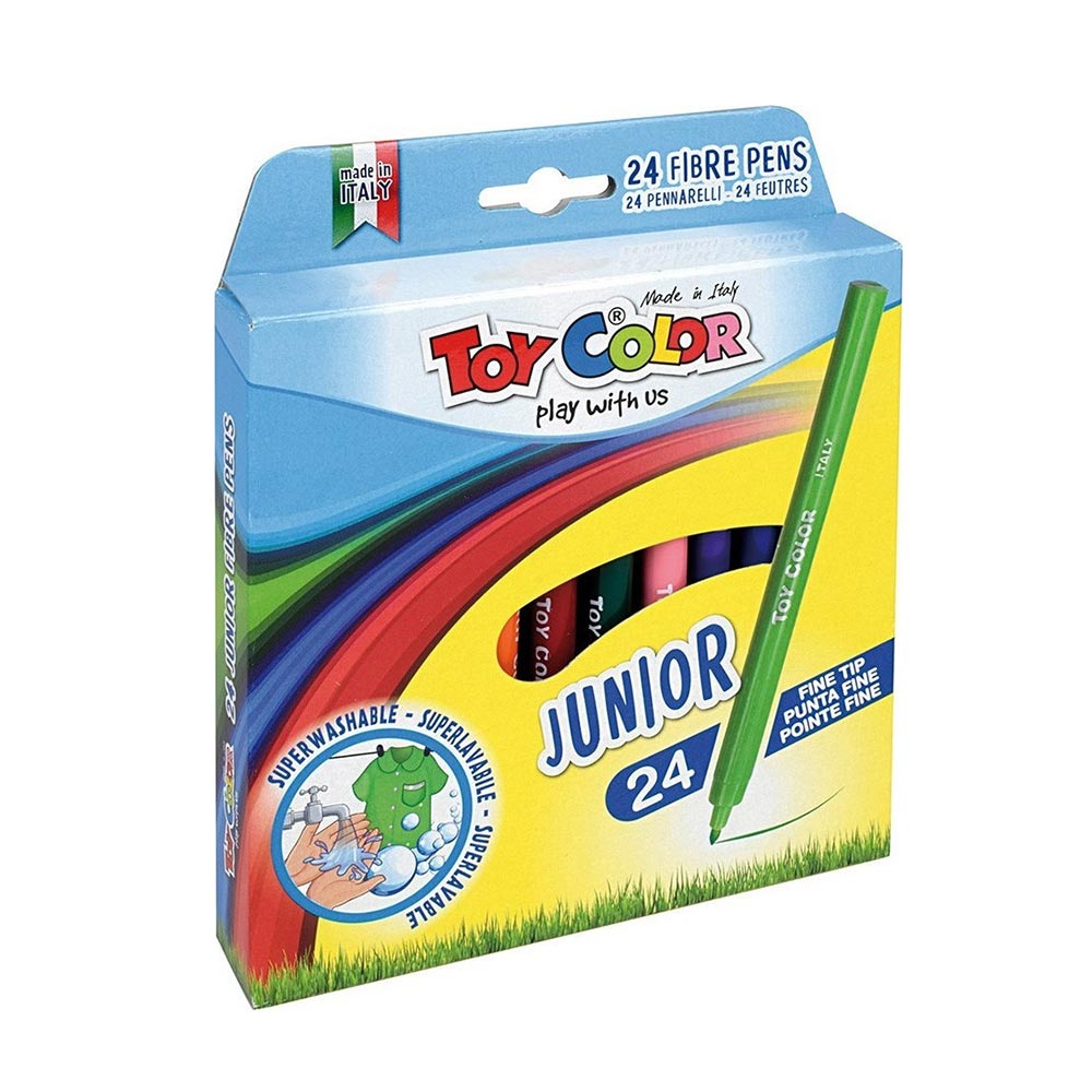 Μαρκαδόροι Ζωγραφικής Junior Λεπτοί 24τμχ 220.031 Toy Color - 77395