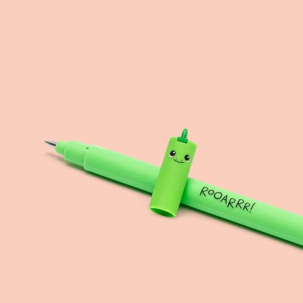 Στυλό Gel με Πράσινο Mελάνι Eraseble Dinosaure EP0007 Legami - 1