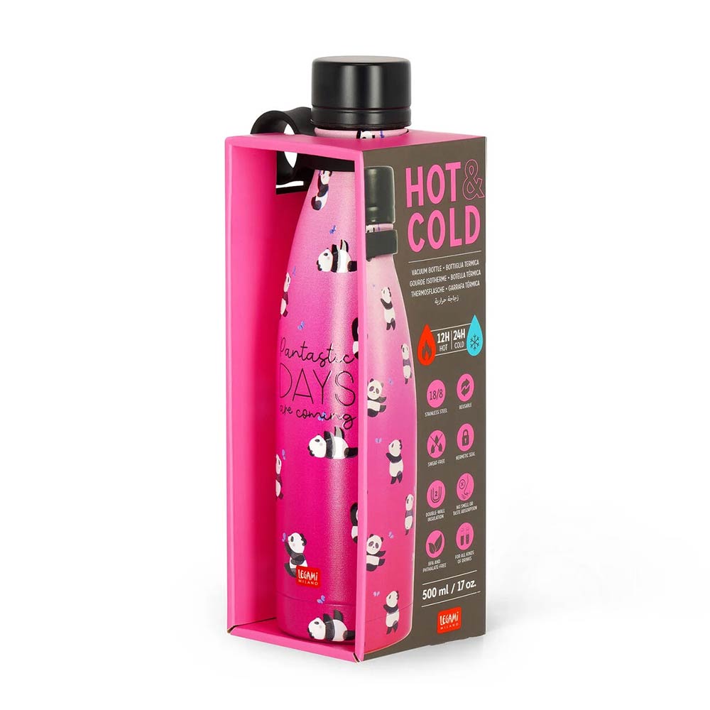 Ανοξείδωτο Μπουκάλι Θερμός Hot & Cold Panda 500ml SSB0022 Legami - 3