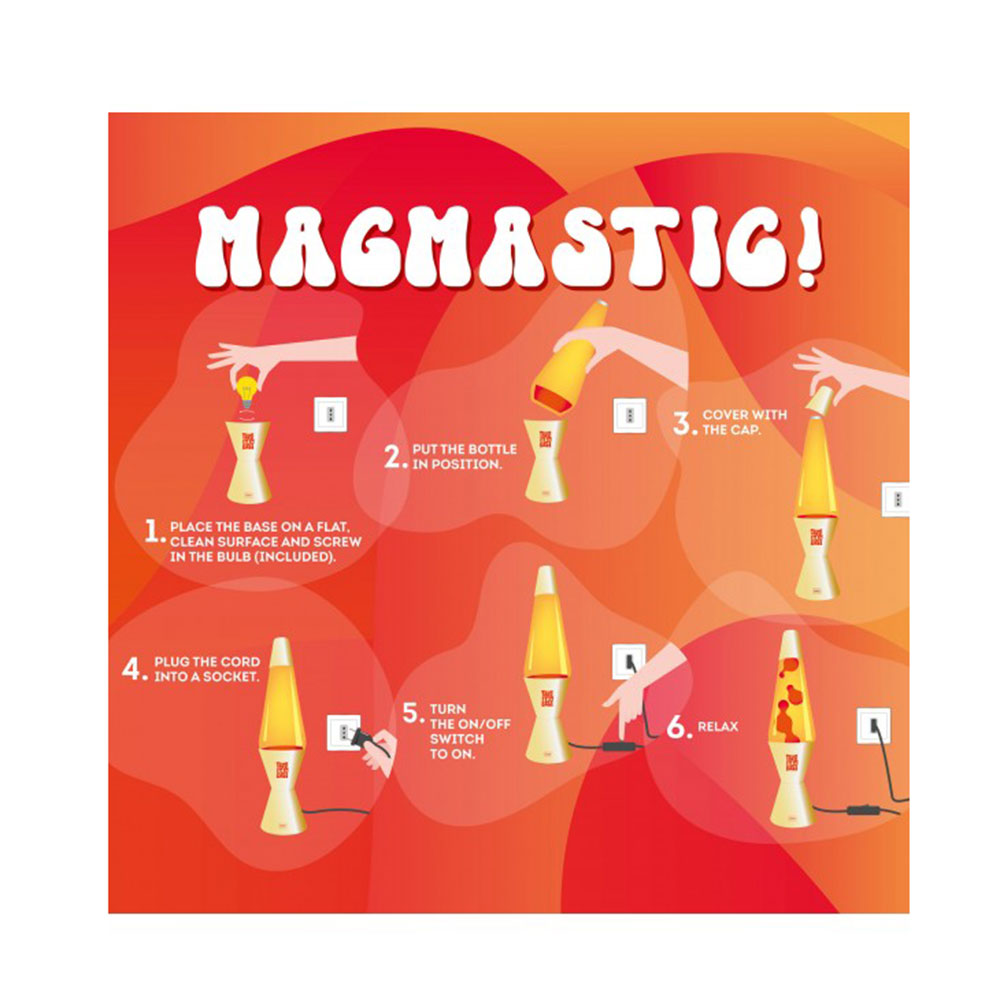 Διακοσμητικό Φωτιστικό Lava Lamp - Magmastic! Gold LAV0001 Legami - 2