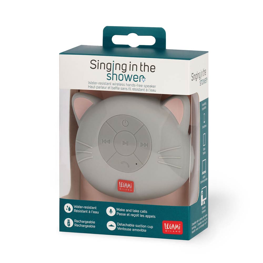 Αδιάβροχο Bluetooth Ηχείο Singing In The Shower Kitty SHOW0009 Legami - 68620