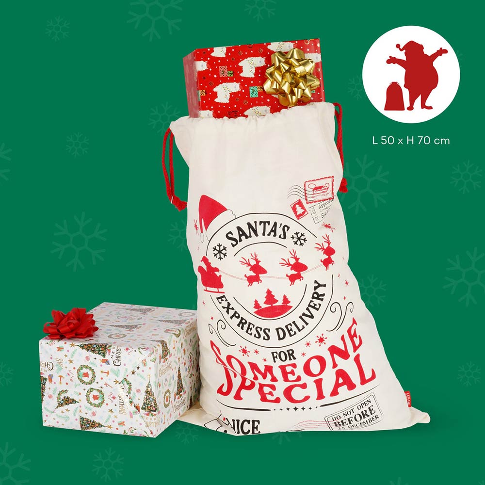 Χριστουγεννιάτικος Σάκος Για Δώρα Santa's Coming to Town SAK0001 Legami - 3