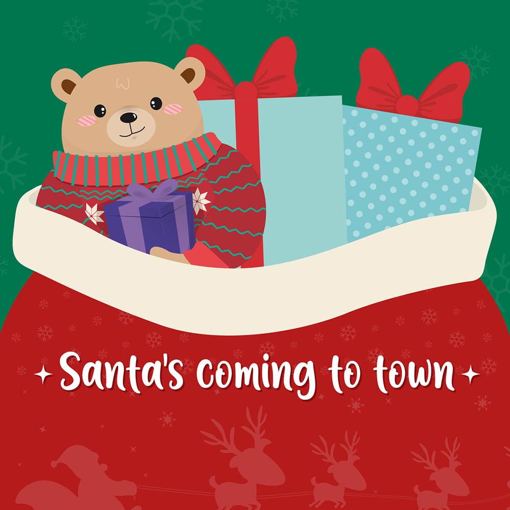 Χριστουγεννιάτικος Σάκος Για Δώρα Santa's Coming to Town SAK0001 Legami - 1