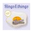 Ceramic Plate - Rings & Things - Egg CPL0003 Legami-1