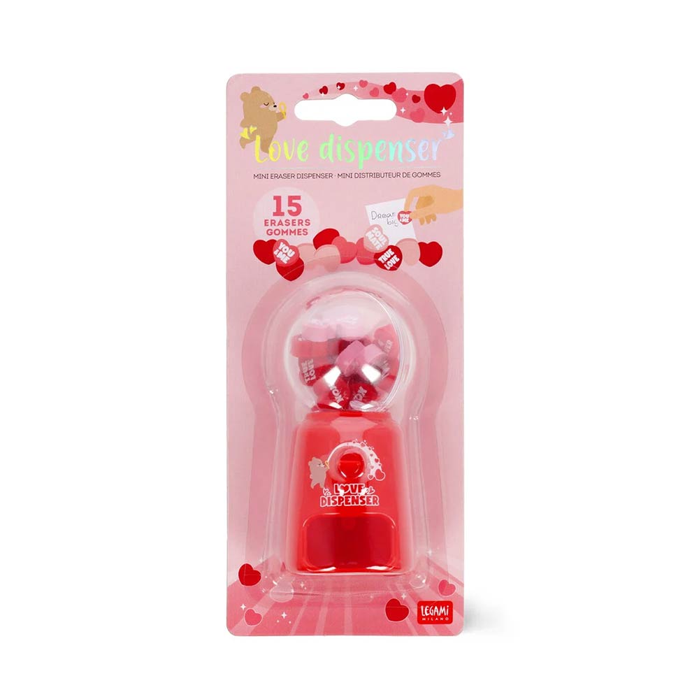 Mini Eraser Dispenser - Love Dispenser 15τμχ. MED0001 Legami - 71395