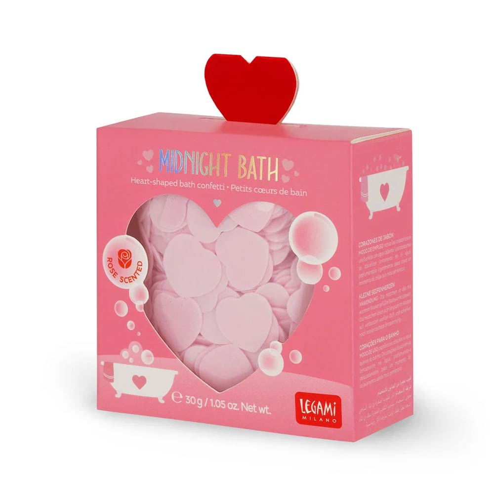 Bath Confetti Heart - Shaped Pink 30g MIBA0002 Legami - 71432