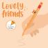 Στυλό Gel Με Πορτοκαλί Mελάνι Lovely Friends Tiger CPP0008 Legami - 2