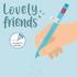 Στυλό Gel Με Γαλάζιο Mελάνι Lovely Friends Llama CPP0010 Legami - 2