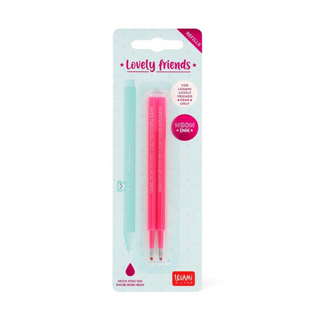 Ανταλλακτικό Μελάνι Για Στυλό Gel - Lovely Friends Neon Ροζ REFCPP0007 Legami - 81116