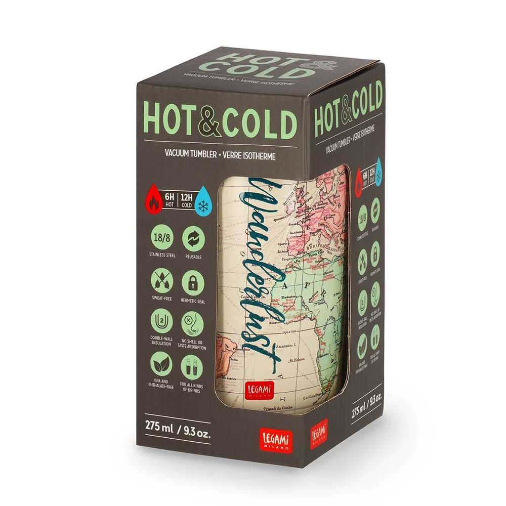 Κούπα Θερμός Ανοξείδωτο - Hot&Cold 275ml Travel NTUM0001 Legami - 3