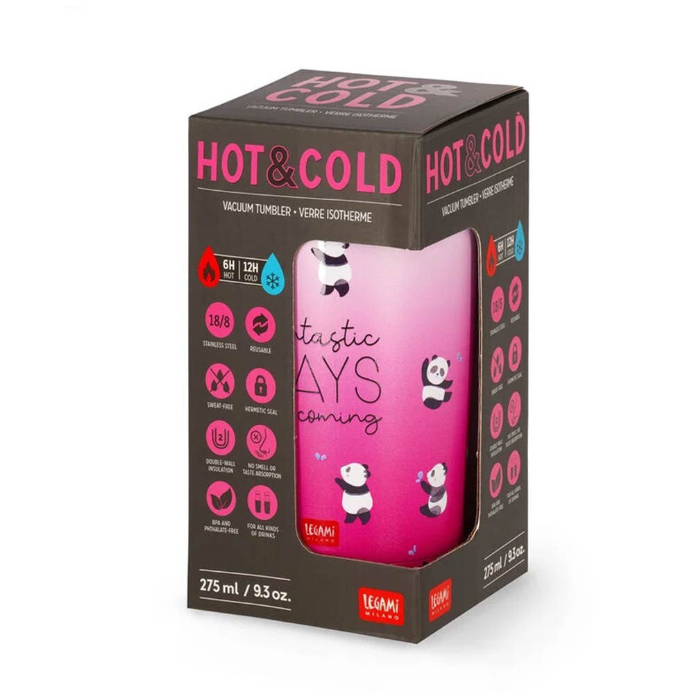 Κούπα Θερμός Ανοξείδωτο - Hot&Cold 275ml Panda NTUM0004 Legami - 3