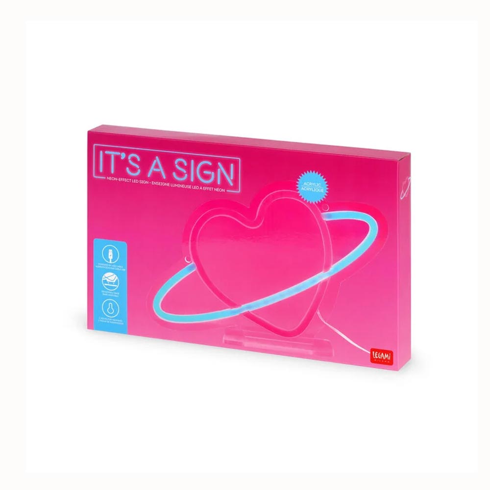 Φωτιστικό Neon-Effect LED It's A Sign - Planet Heart NEL0003 Legami - 91555