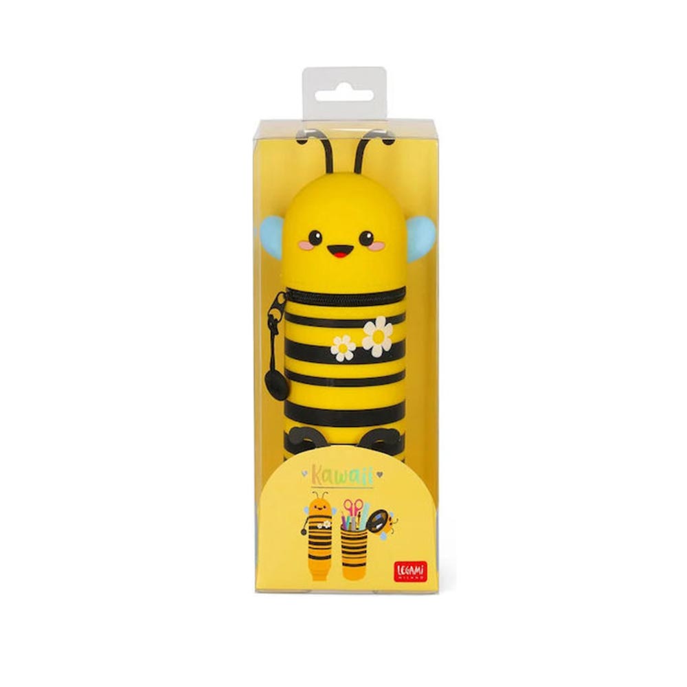 Κασετίνα - Μολυβοθήκη Σιλικόνης Kawaii 2 σε 1 Bee KA0021 Legami - 1