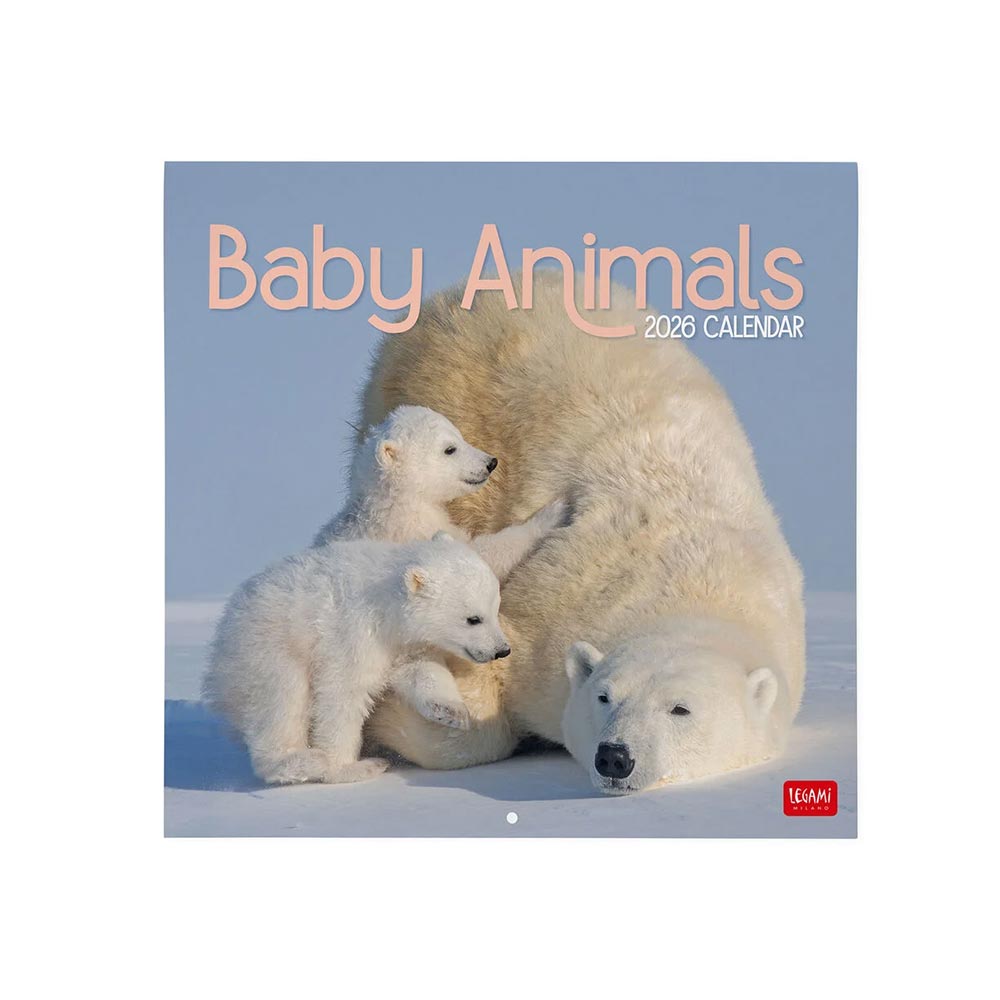 Μηνιαίο Επιτοίχιο Ημερολόγιο 2026 Baby Animals 30x29cm CAL260008 Legami - 106692