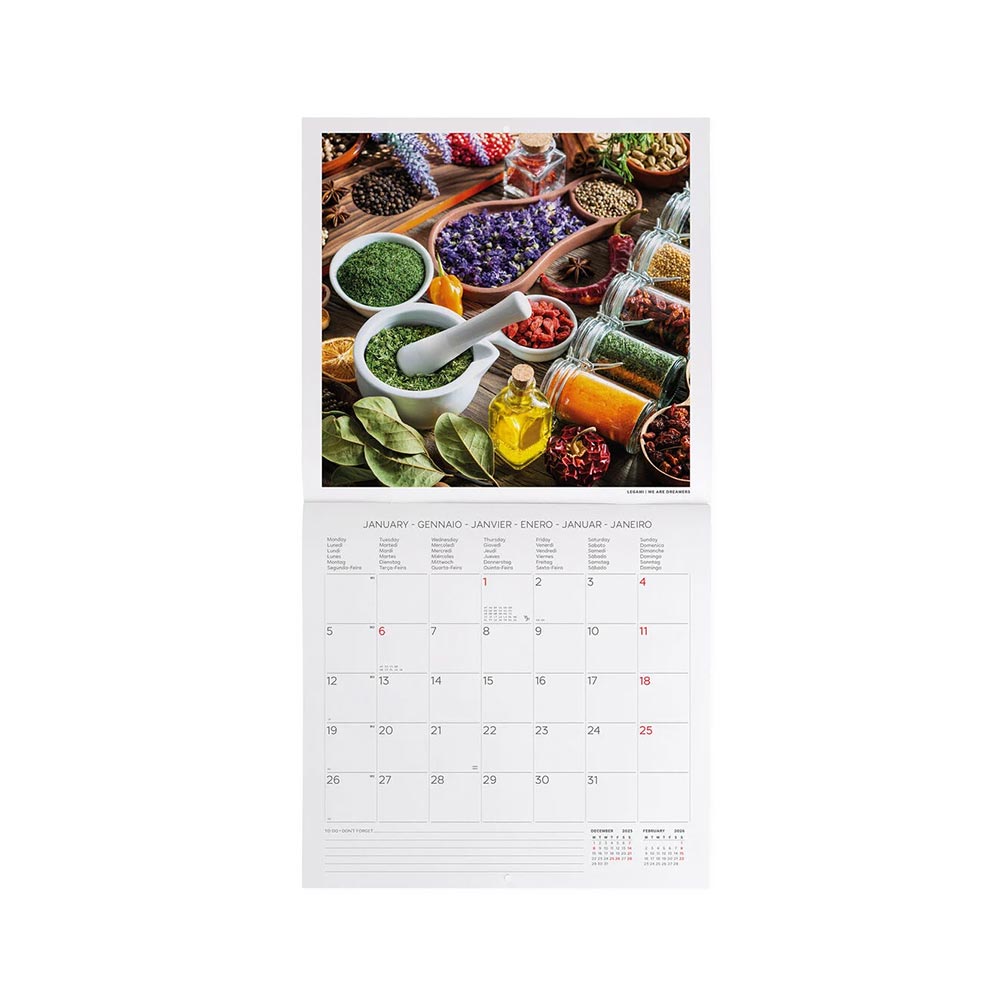 Μηνιαίο Επιτοίχιο Ημερολόγιο 2026 Herbs & Spices 30x29cm CAL260014 Legami - 2