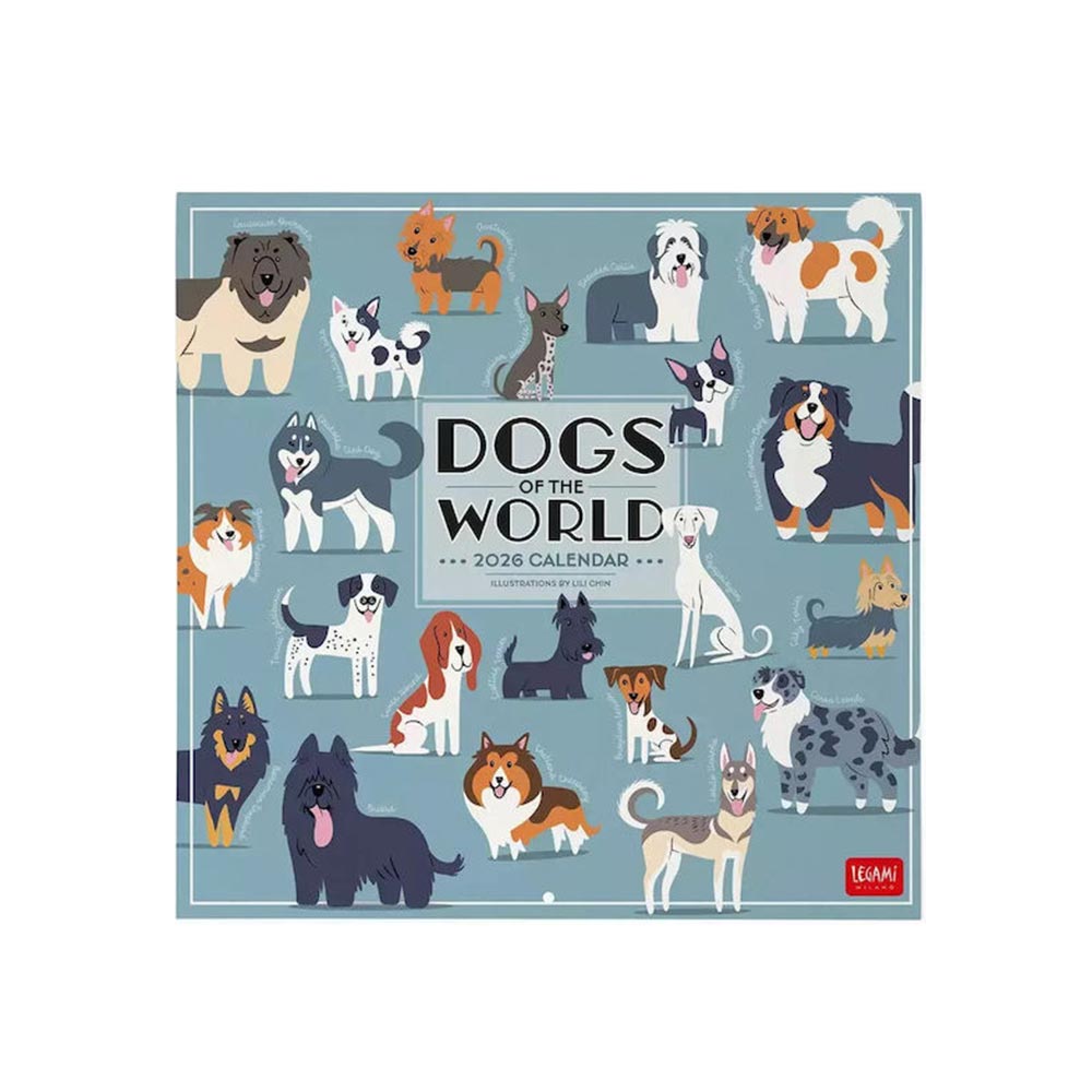Μηνιαίο Επιτοίχιο Ημερολόγιο 2026 Dogs of the World 30x29cm CAL260037 Legami - 106743