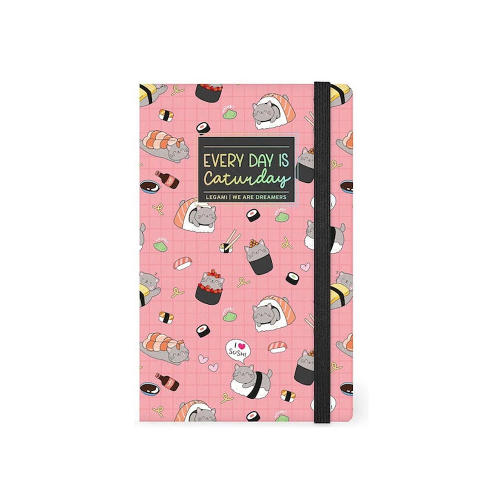 Σημειωματάριο Ριγέ Medium Photo Notebook 164Φ Sushi Cat 13x21cm NOTP0115 Legami - 111847