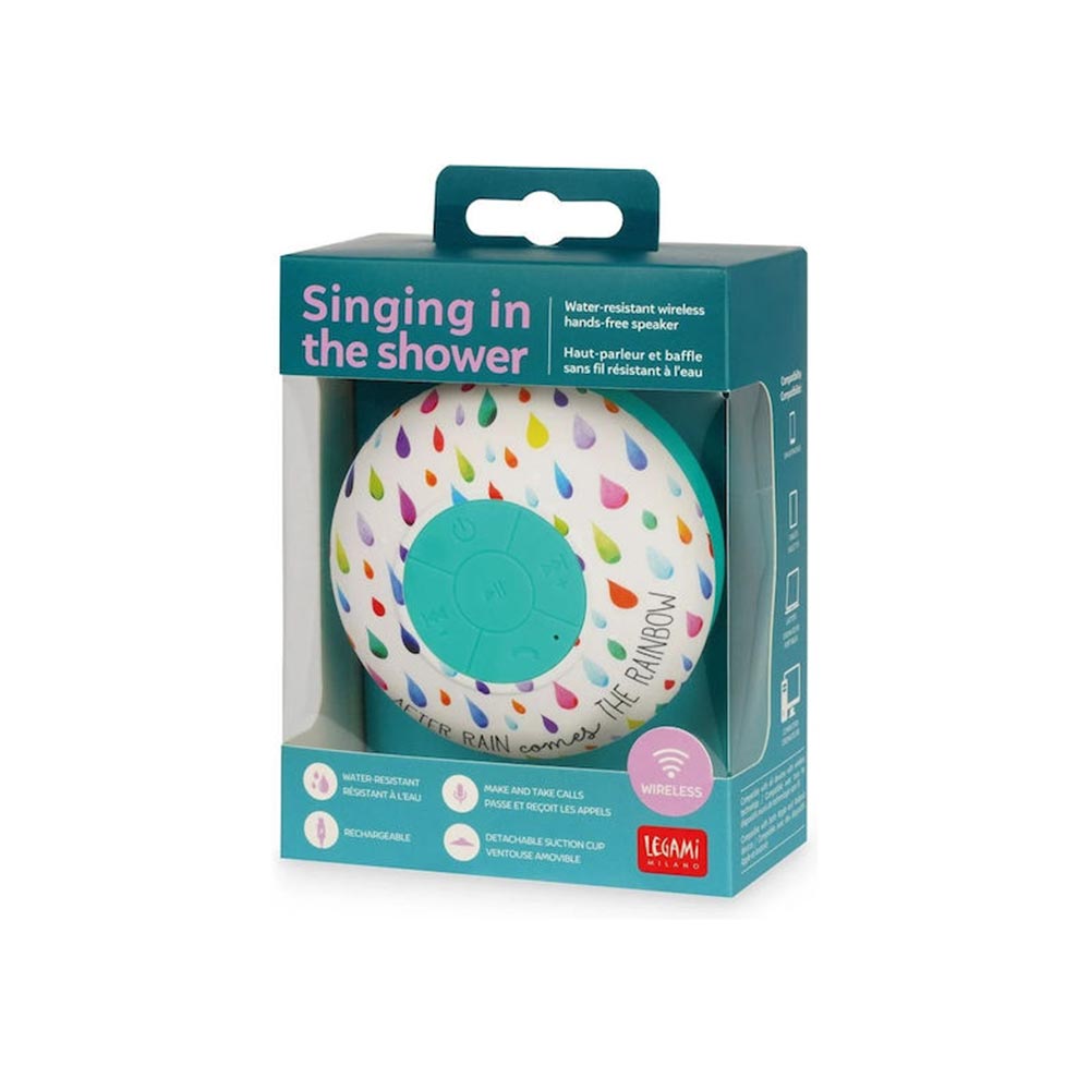 Αδιάβροχο Bluetooth Ηχείο Singing In The Shower After Rain SHOW0011 Legami - 119999