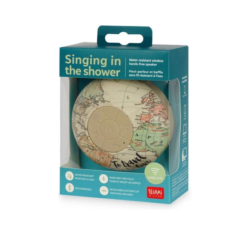 Αδιάβροχο Bluetooth Ηχείο Singing In The Shower Travel SHOW0012 Legami - 120003