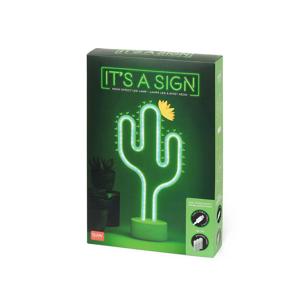 Διακοσμητικό Φωτιστικό Neon Cactus LL0007 Legami - 119958