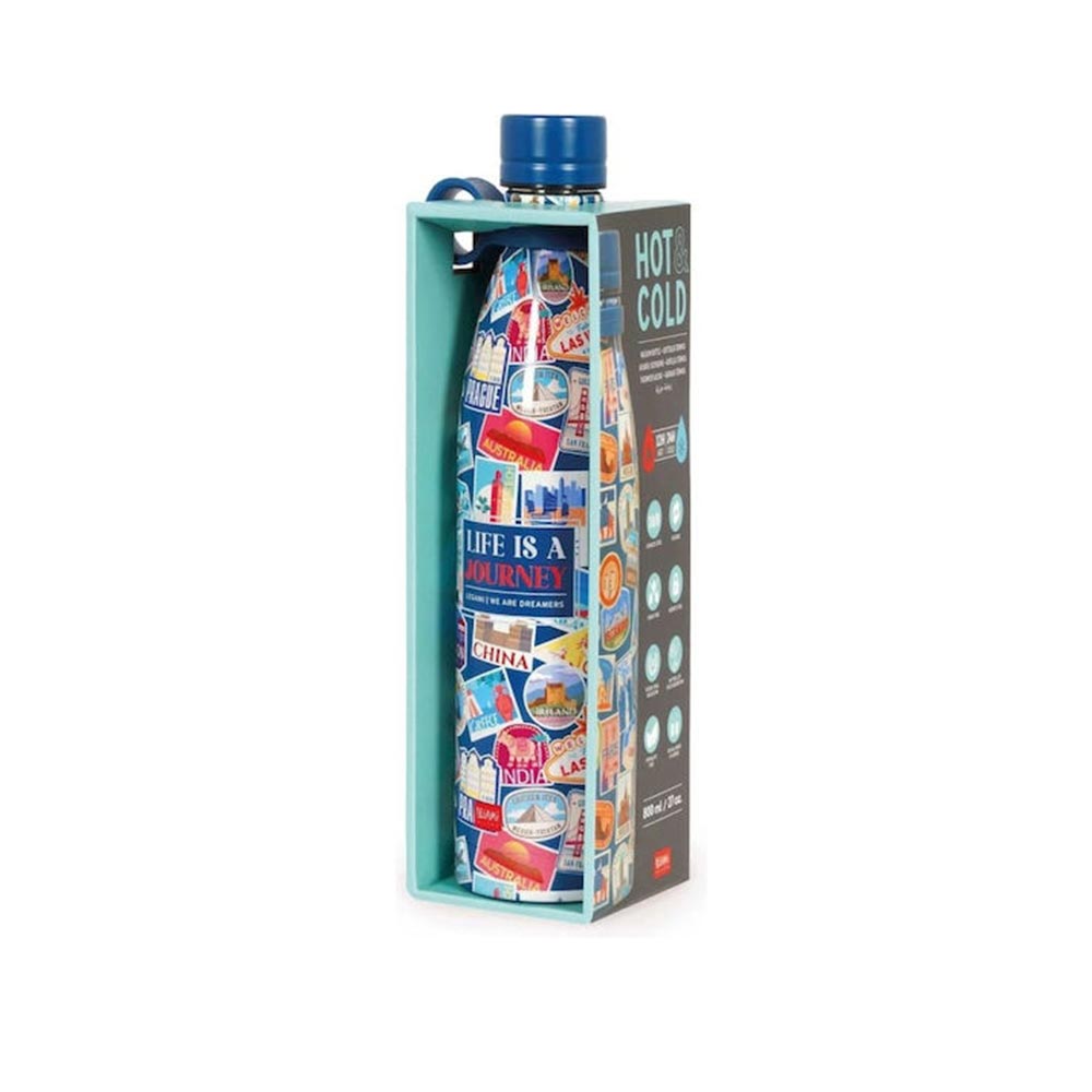 Ανοξείδωτο Μπουκάλι Θερμός Hot & Cold Stickers 800ml SSBL0009 Legami - 2