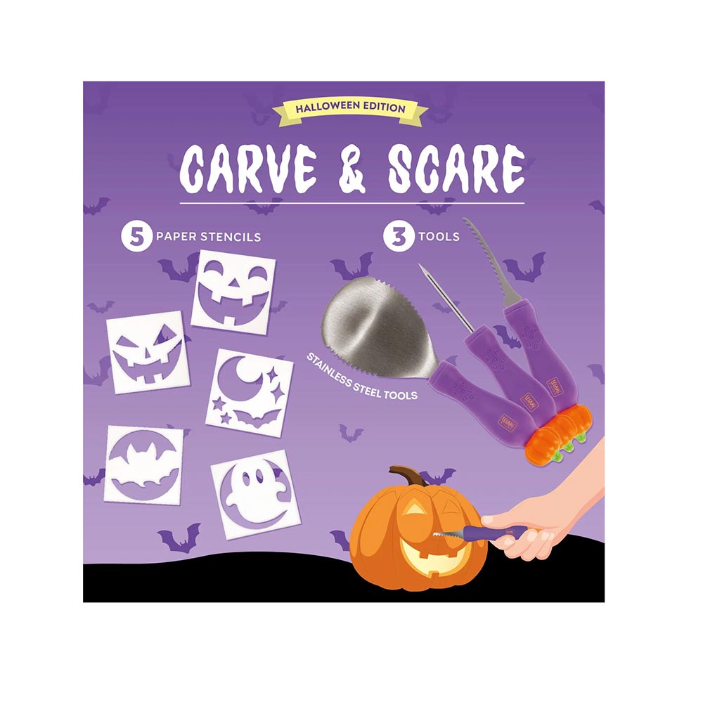 Σετ Σκαλίσματος Κολοκύθας - Carve & Scare PCK0001 Legami  - 2